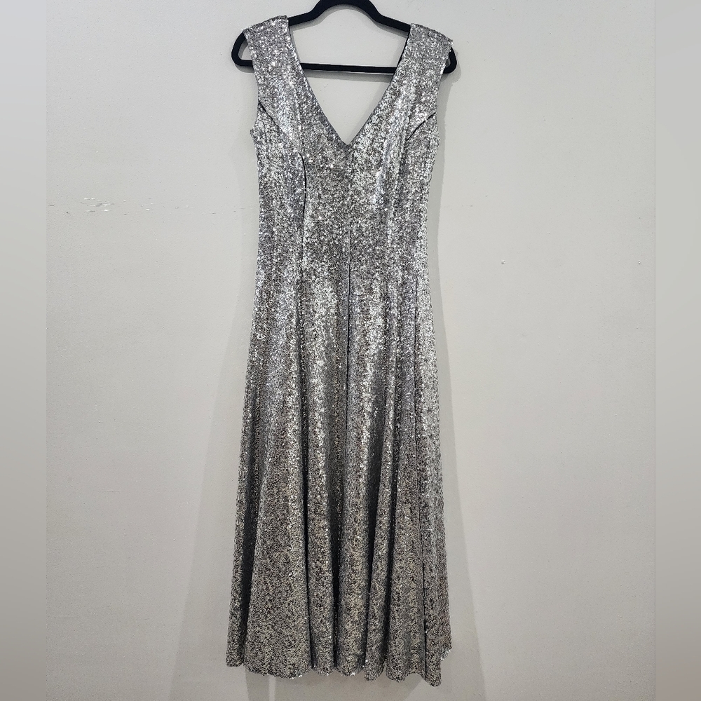 Norma Kamali Grace Sequin A-line Dress
